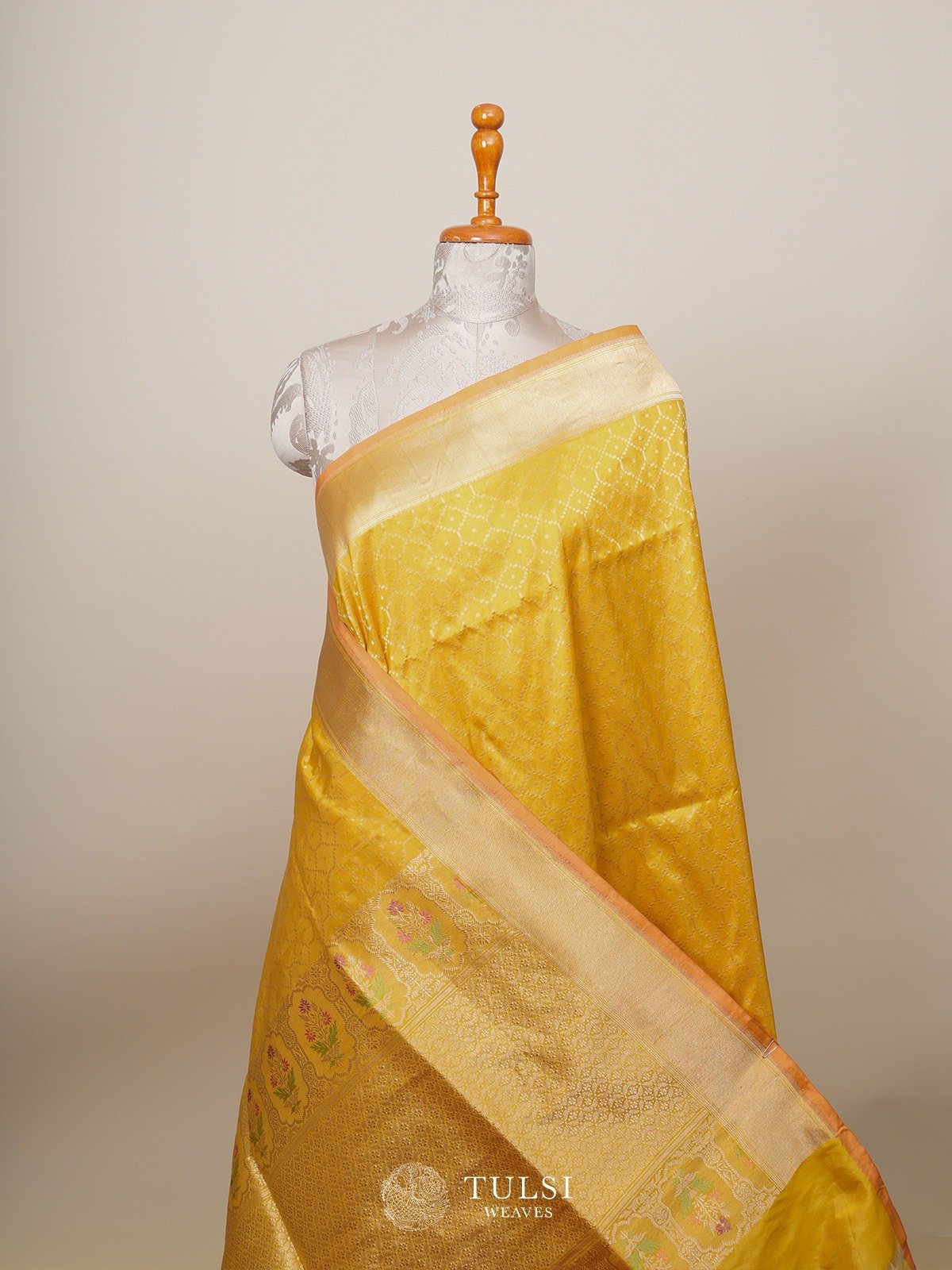 Yellow Banaras Silk Saree