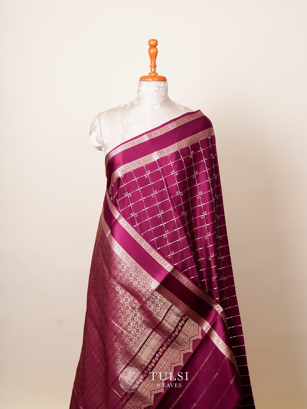Purple Mysore Silk Saree 