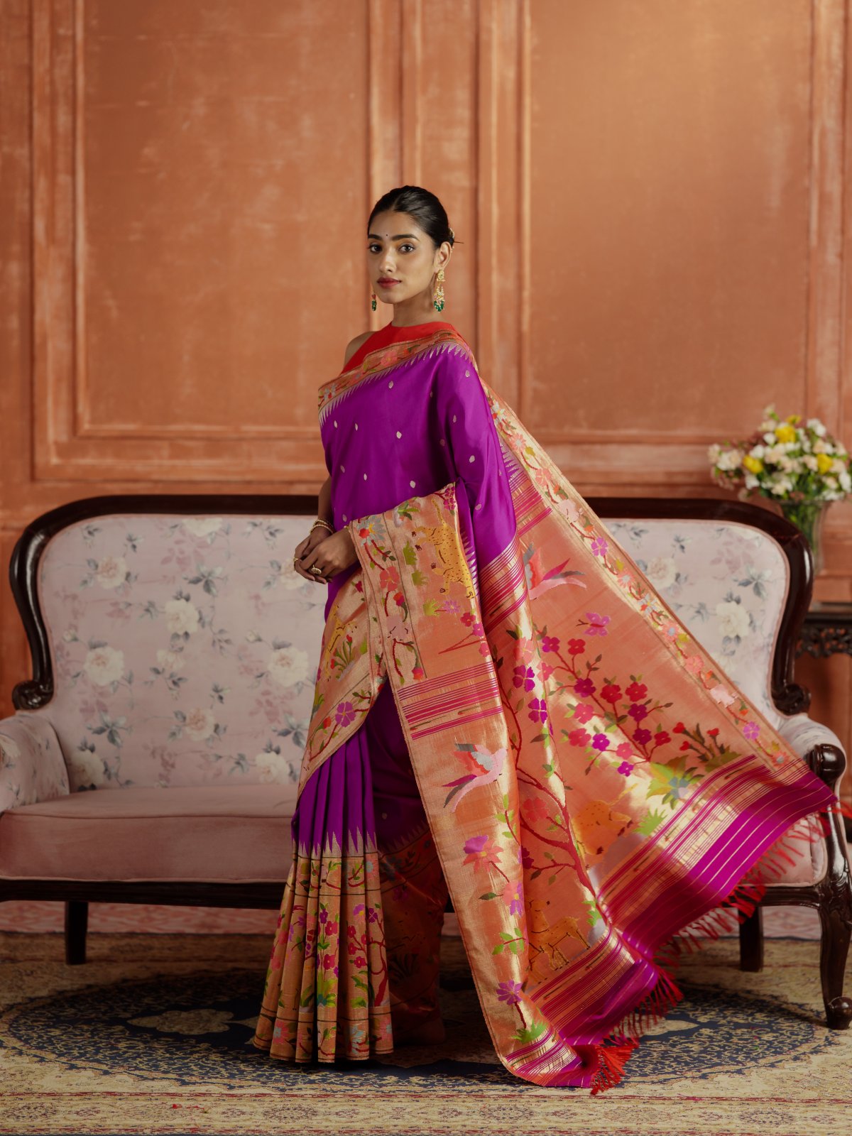 Curated 17 - Purple Paithani Silk Saree