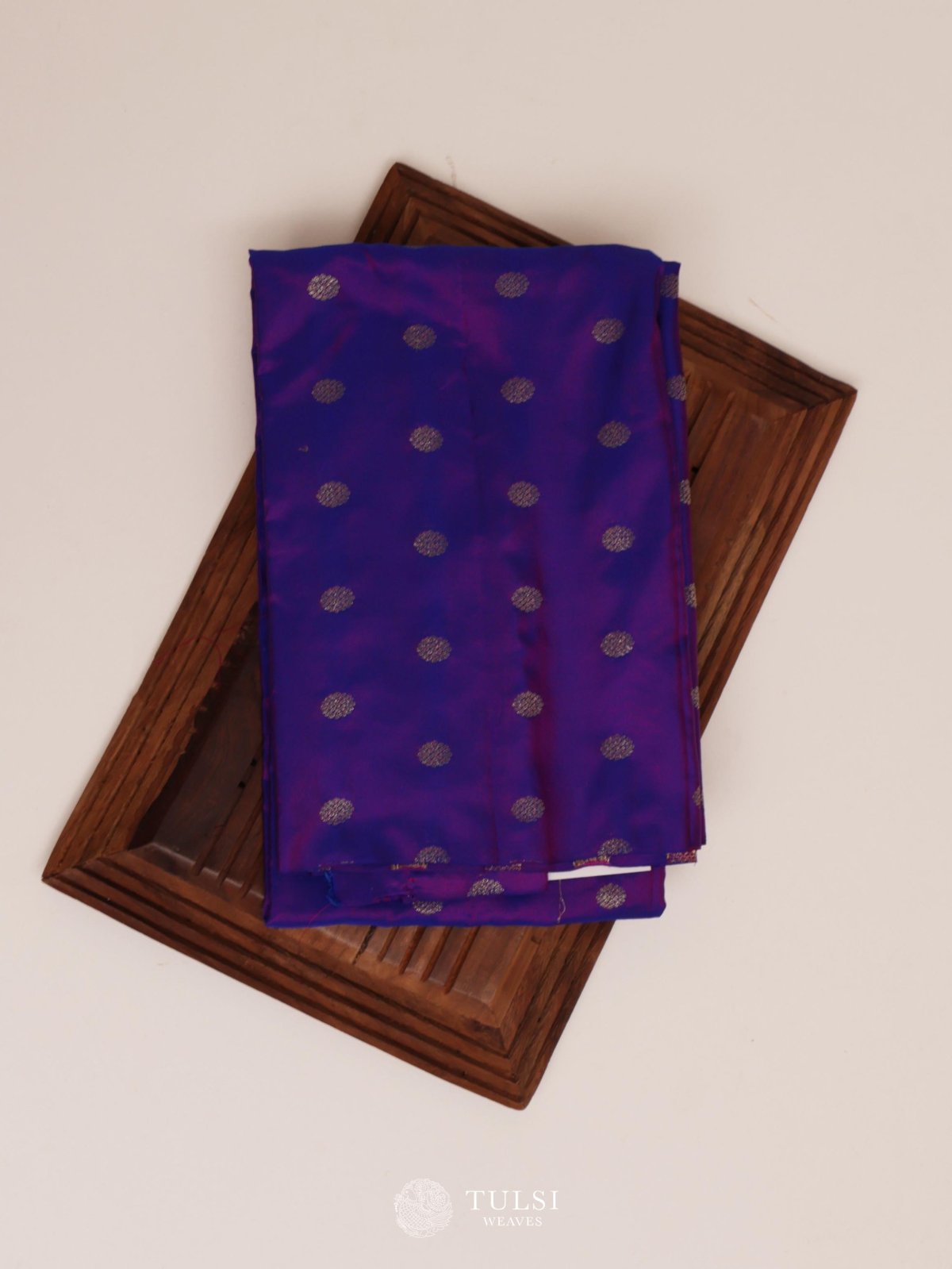 Bluish Purple Kanjeevaram Silk Blouse 