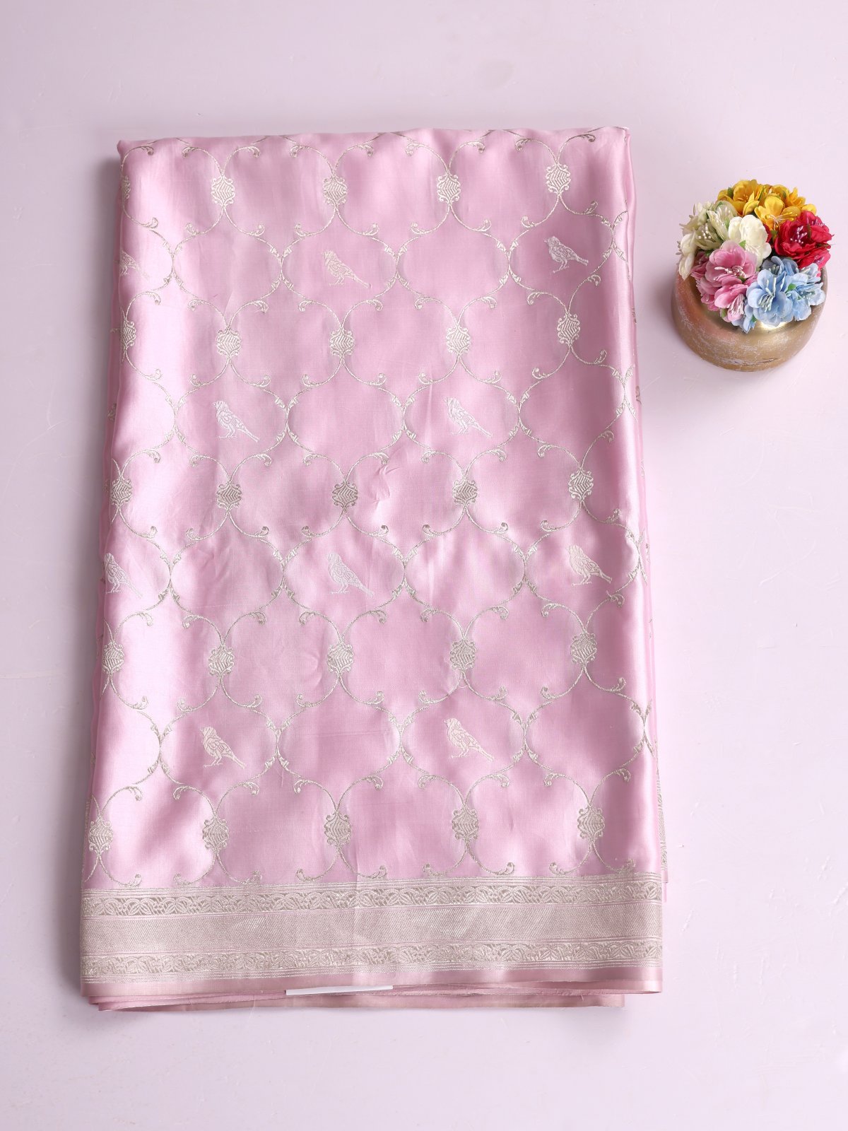 Onion Pink Mashru Silk Saree