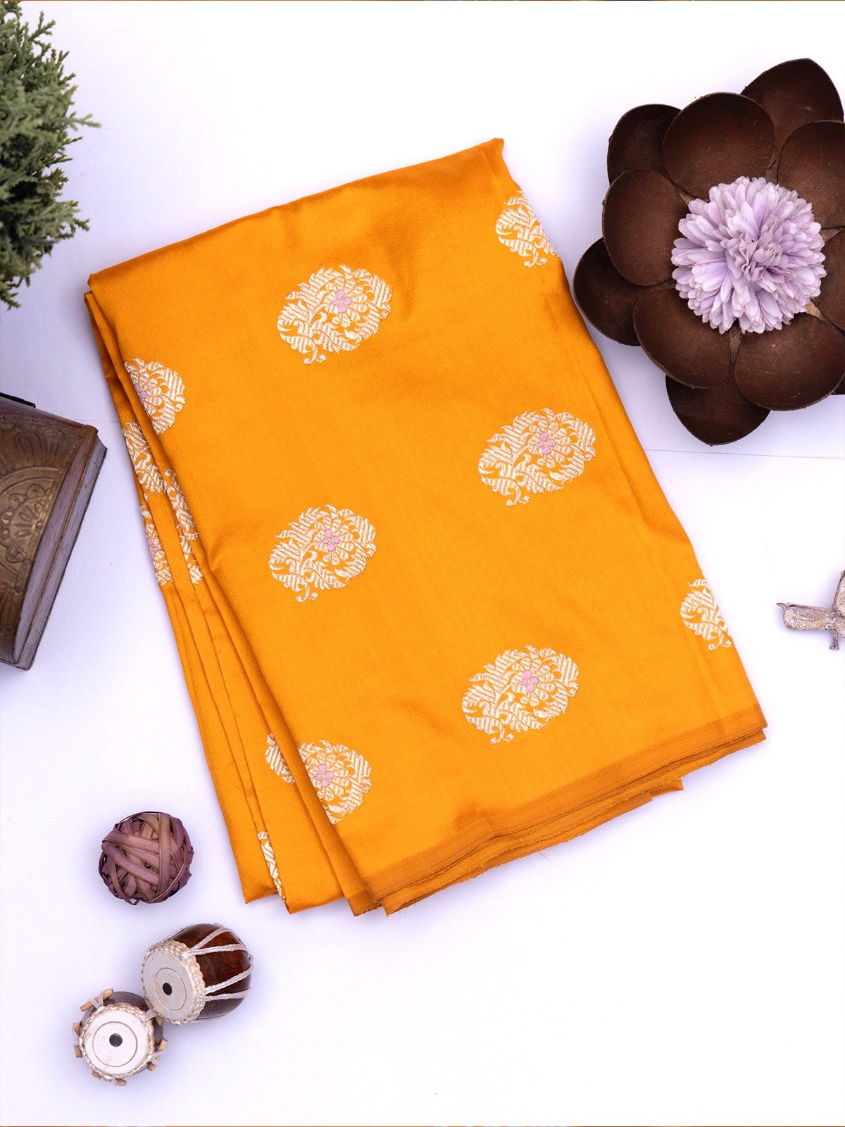 Mustard Yellow Banaras Blouse