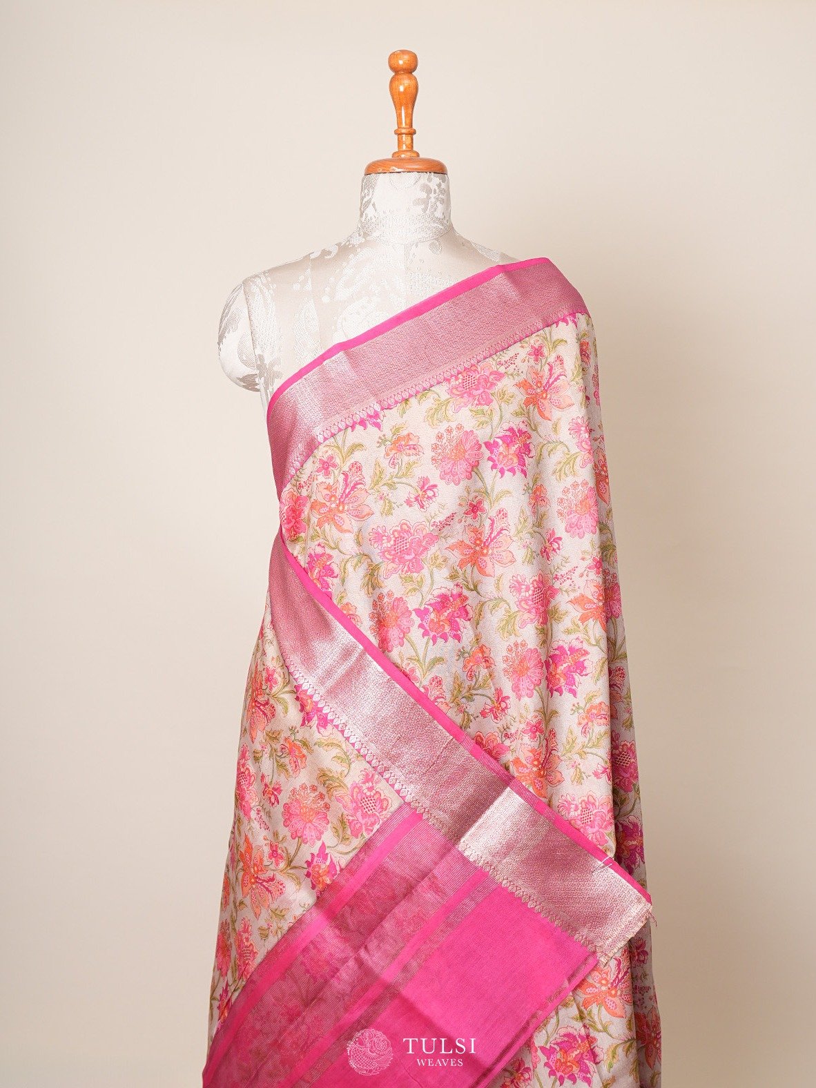 Light Sage Green Chaniya Silk Saree