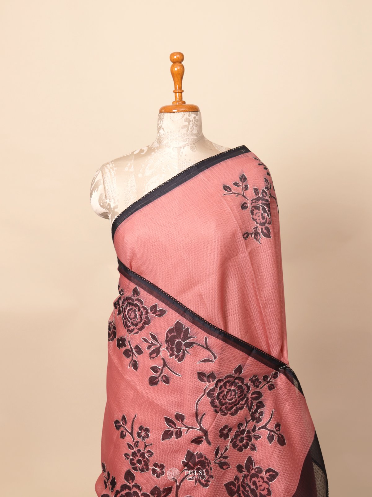 Light Maroon Semi Kota Saree
