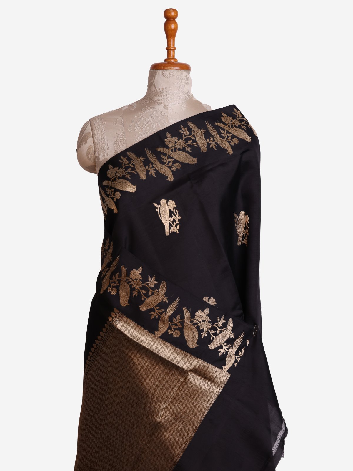 Black Mashru Silk Saree 