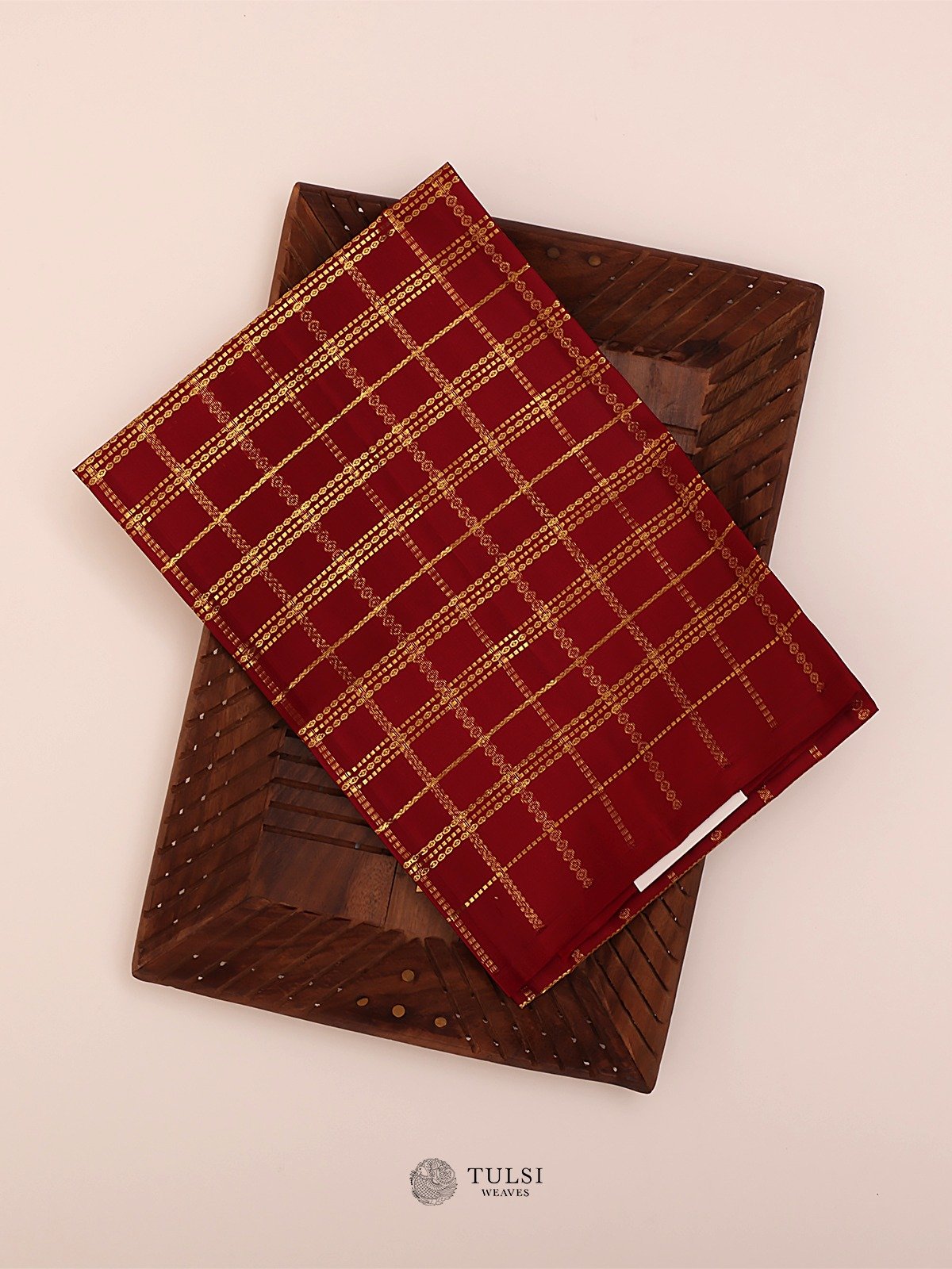 Redish Maroon Kanjeevaram Silk Blouse