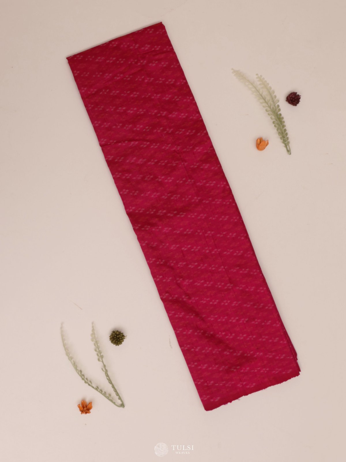 Pink Ikat Raw Silk Blouse