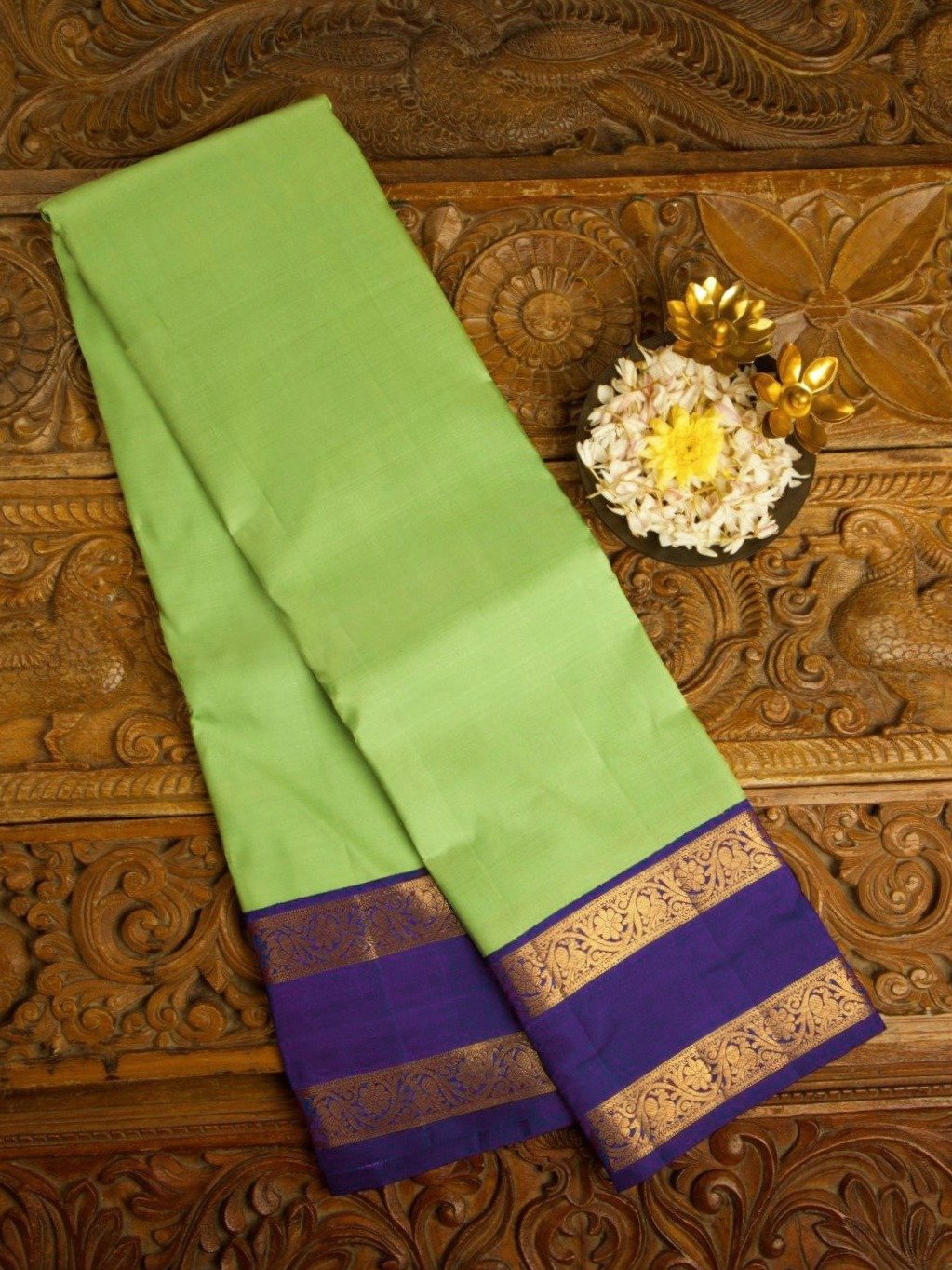 Light Green Kanjeevaram Silk Saree 