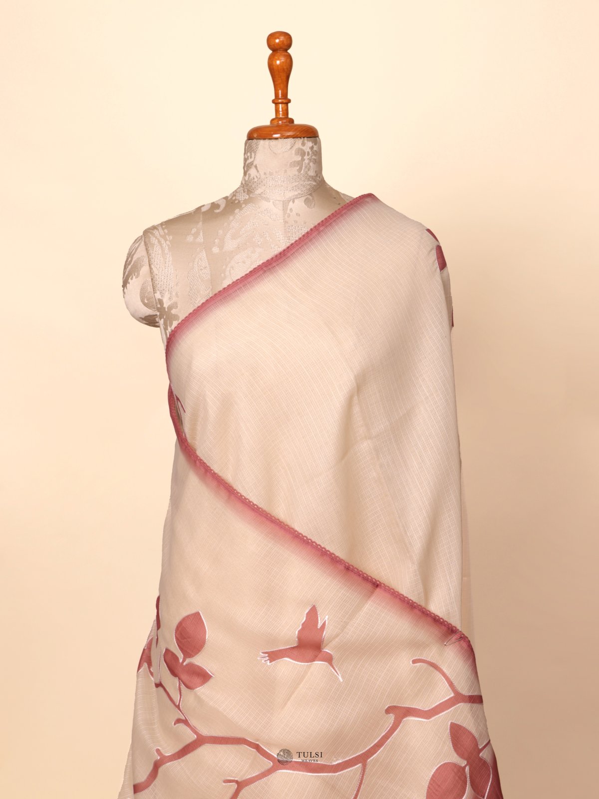 Beige Semi Kota Saree
