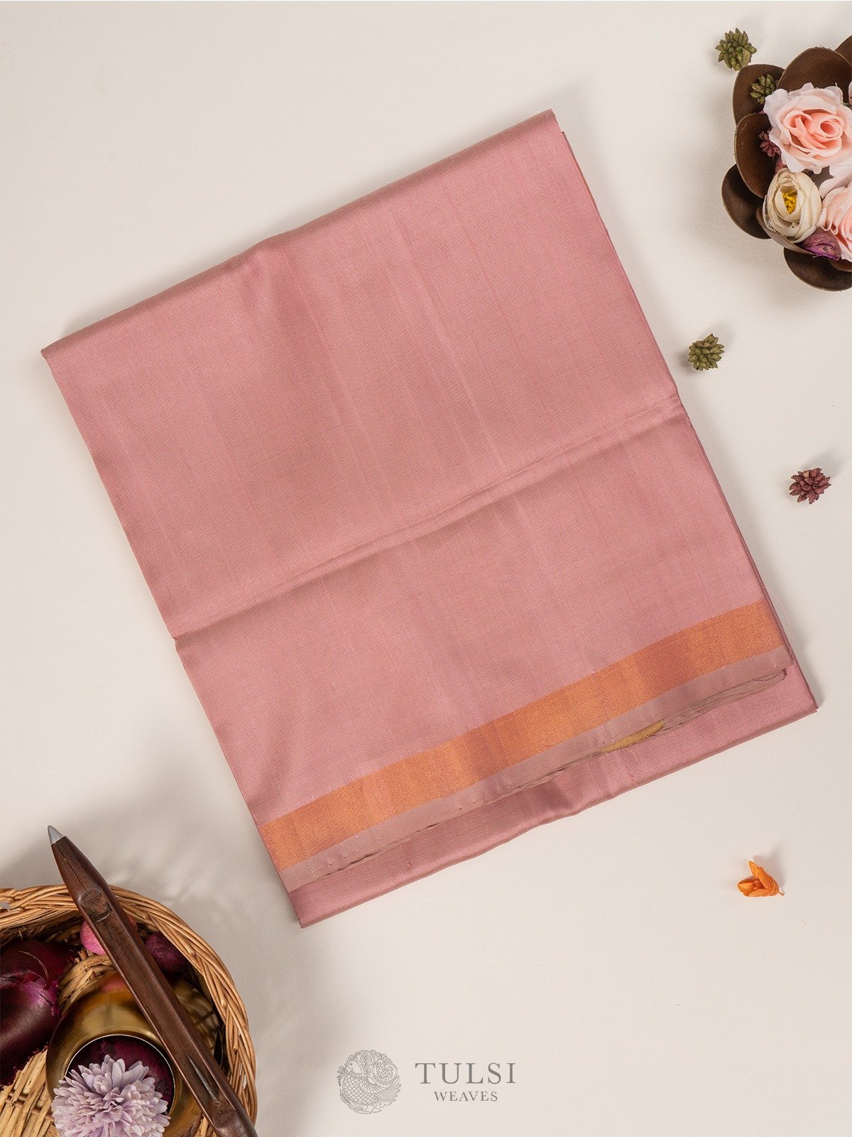 Dusty Pink Uppada silk saree