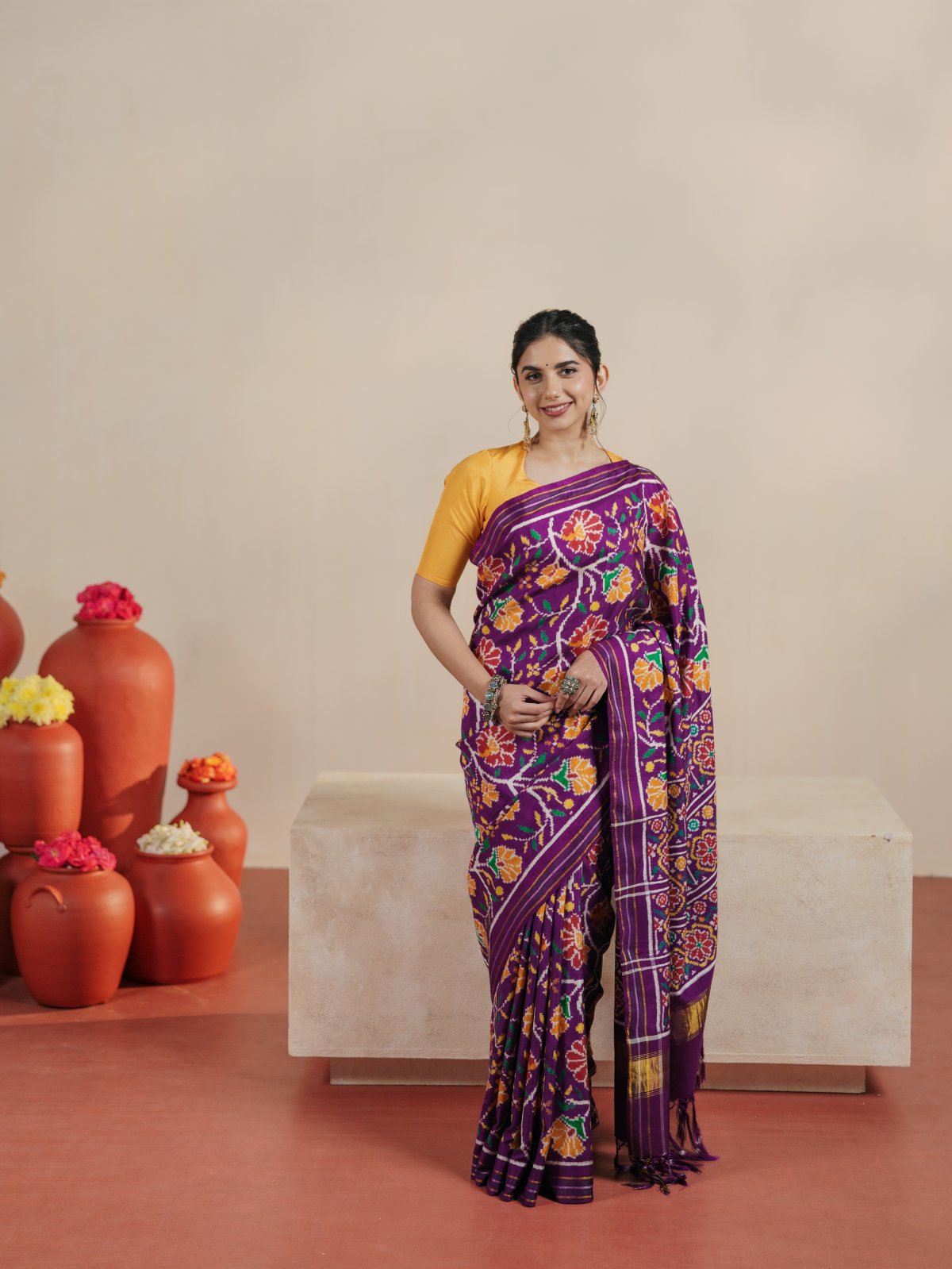 Curated 22 - Purple Patan Patola Silk Saree
