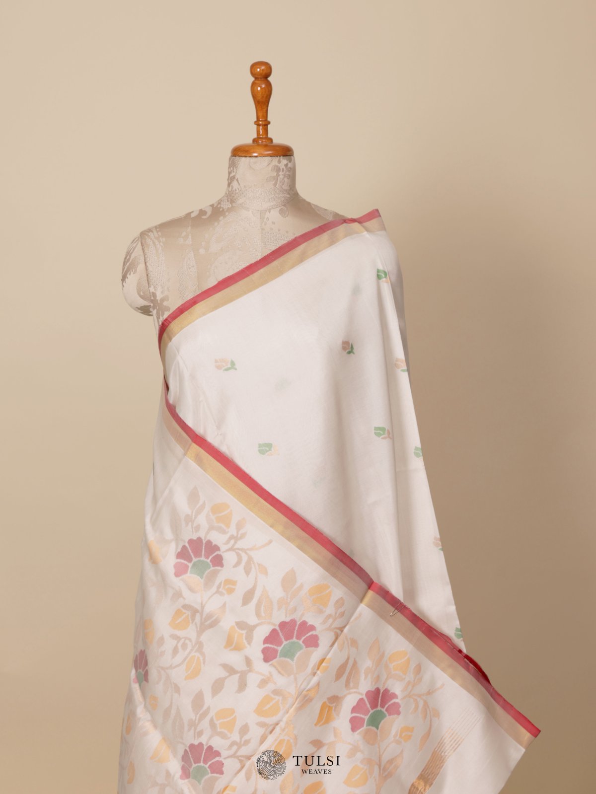 White Uppada Silk Saree