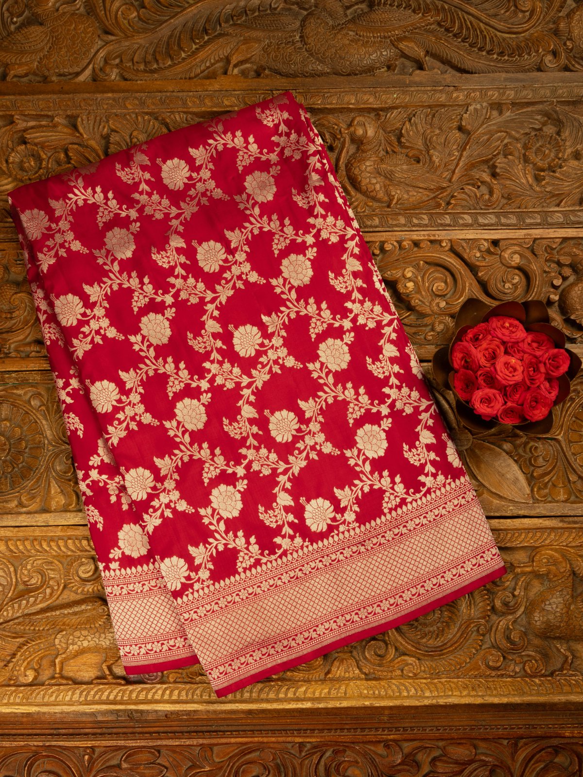 Red Banaras Silk Saree 