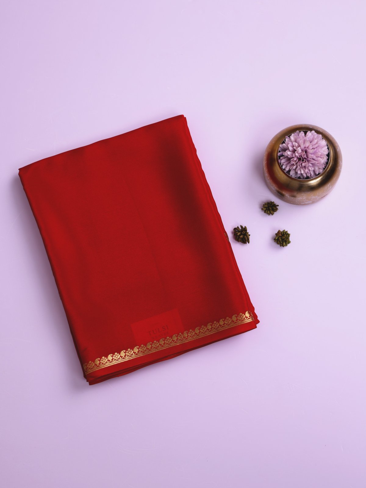 Red Mysore Silk Saree