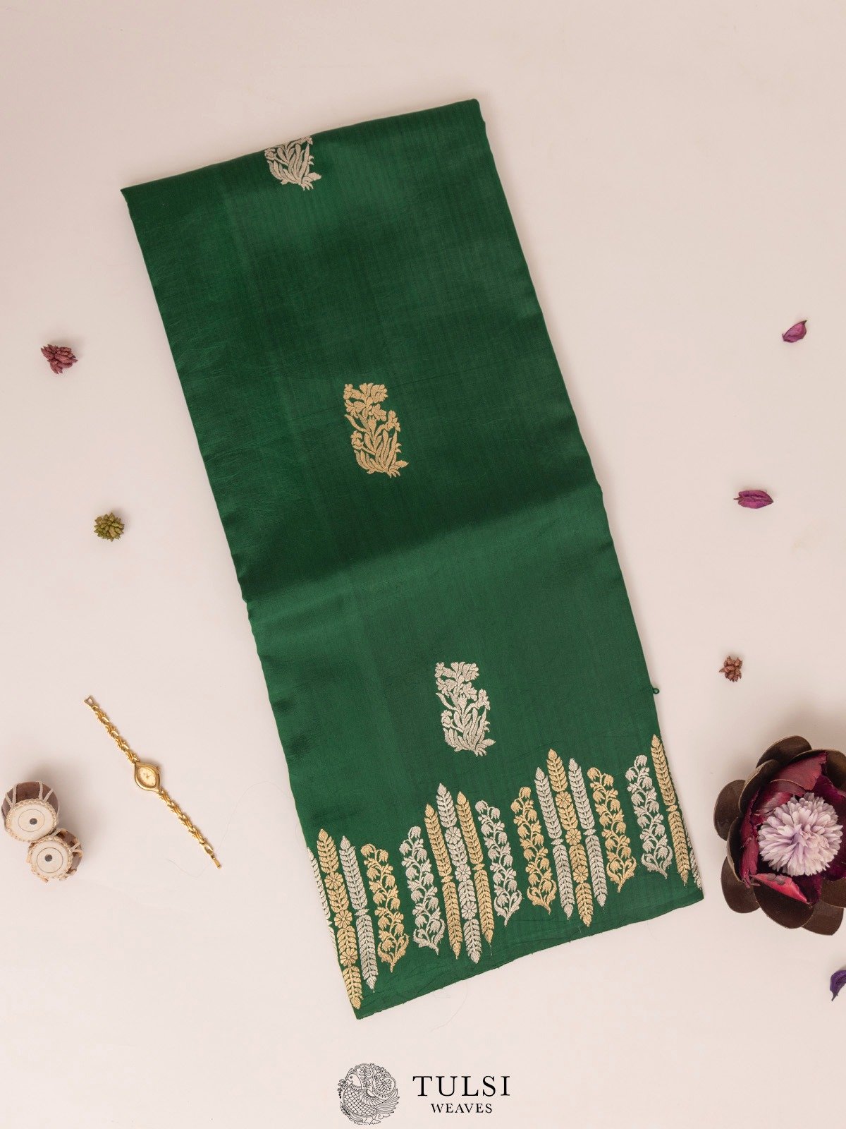 Green Mashru Silk Saree