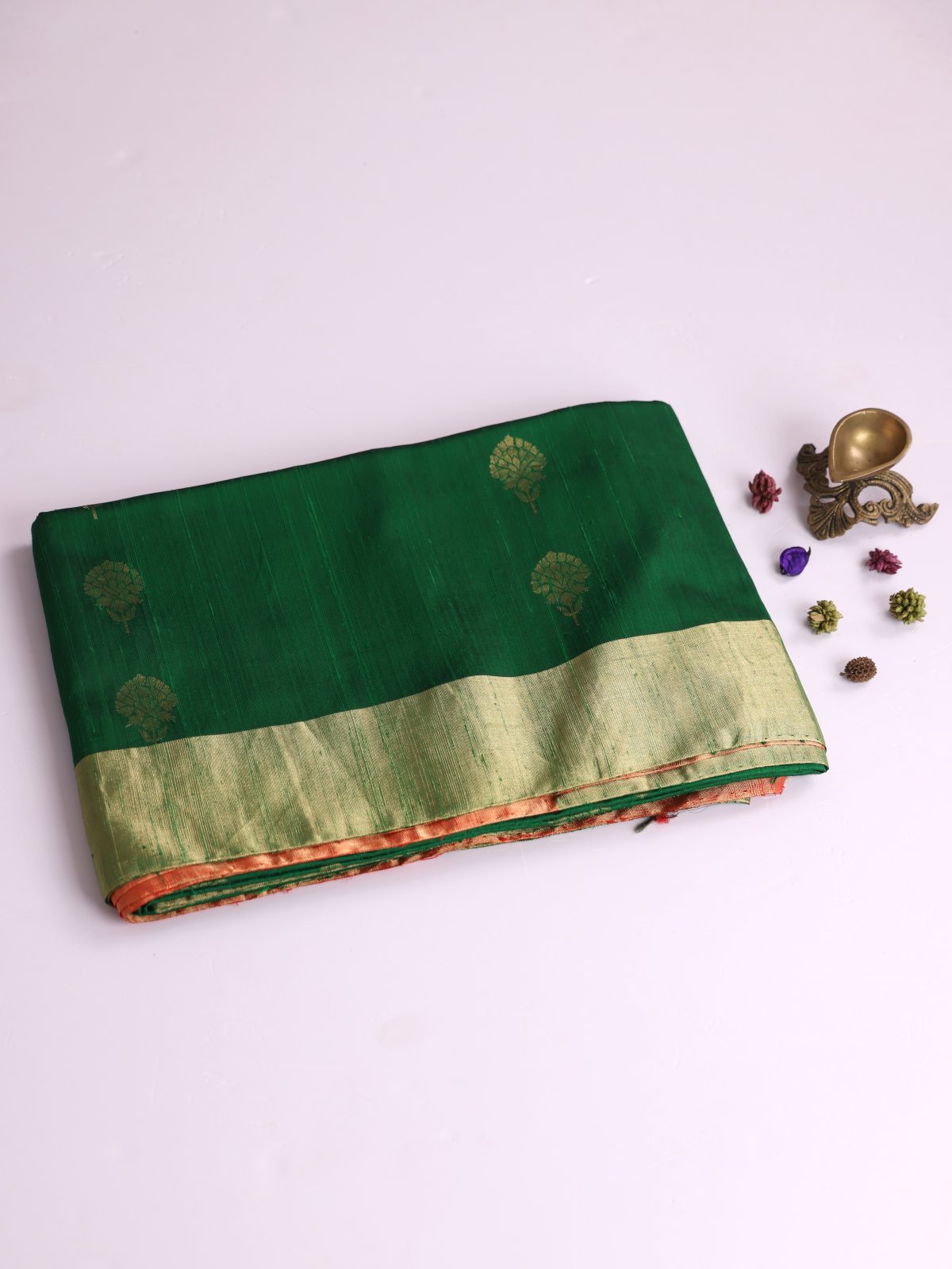 Green Raw Silk Saree