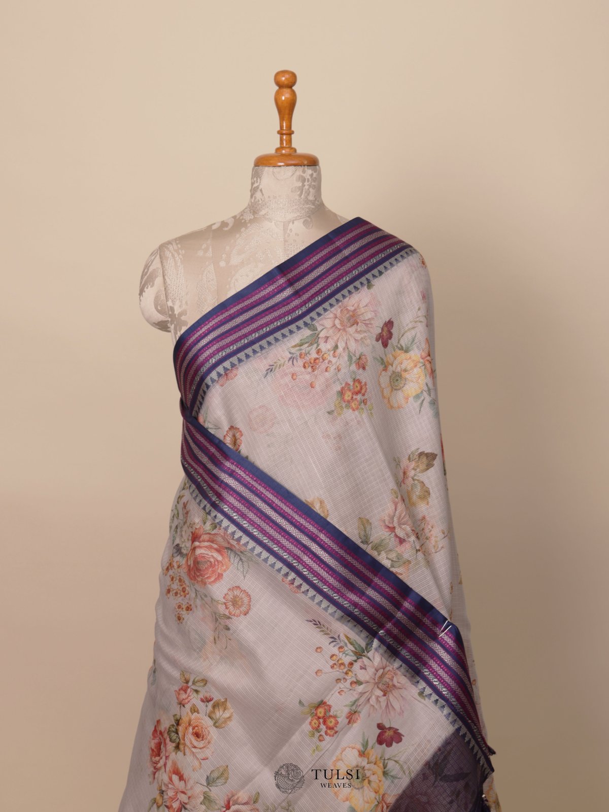 Light Blue Semi Kota Saree