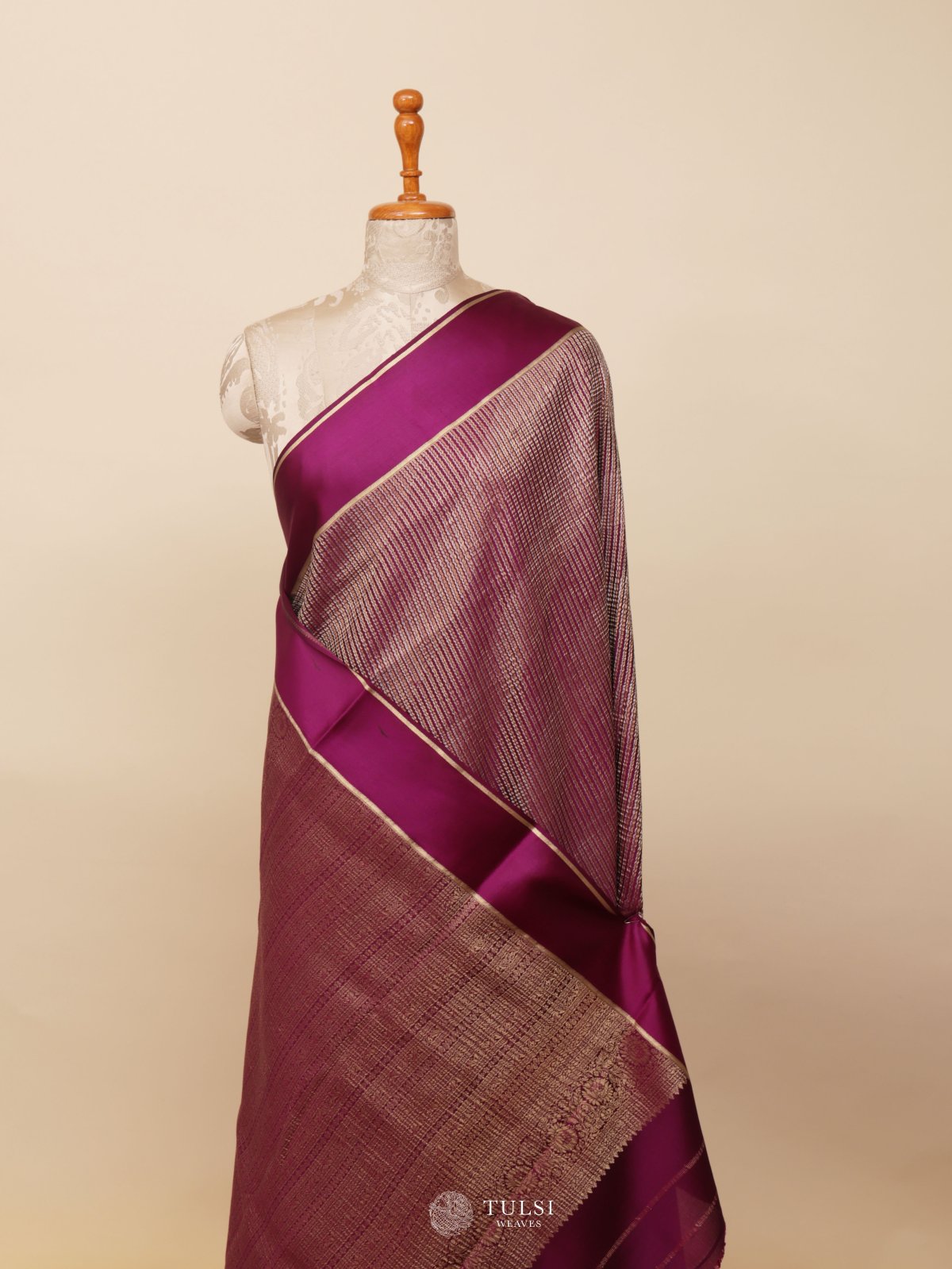 Purple Mysore Silk Saree