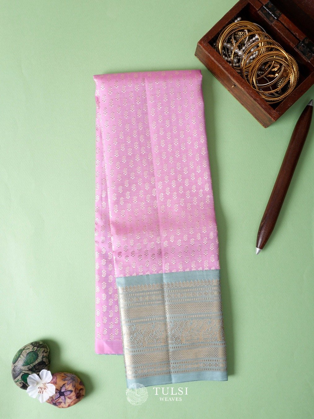 Lilac Kanjeevaram Silk Pavadai 