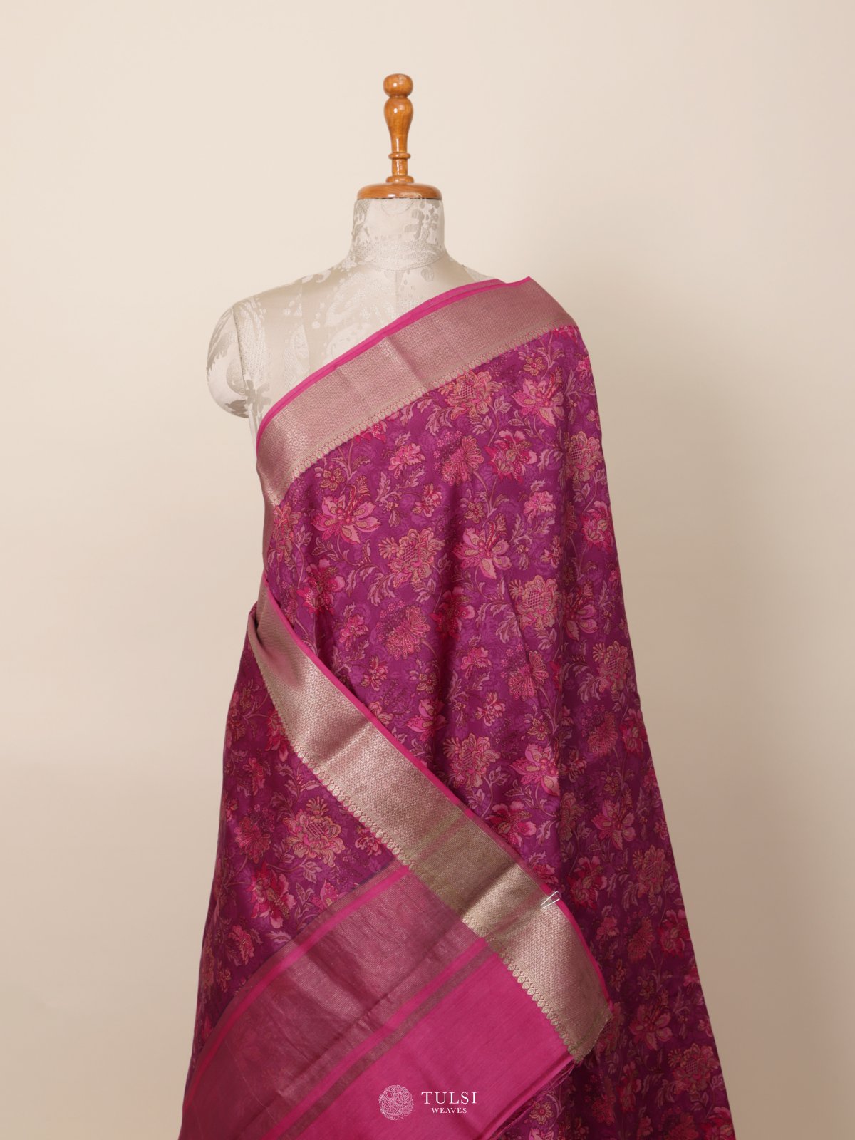 Grape Purple Chaniya Silk Saree