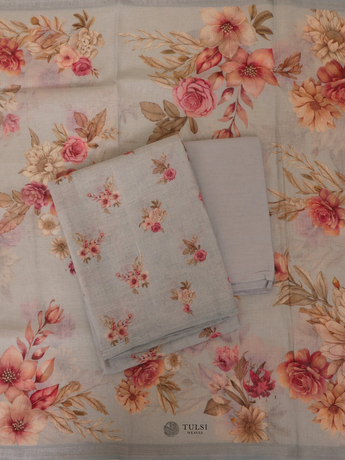 Light Blue Linen Salwar Material