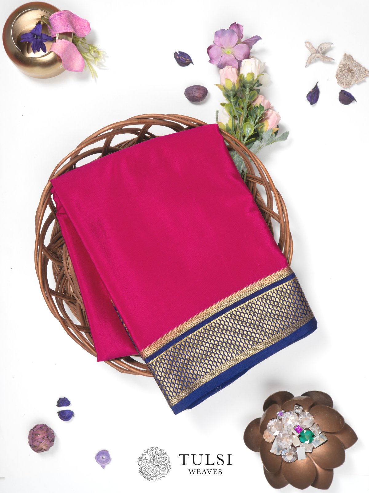 Pink Mysore Silk Saree