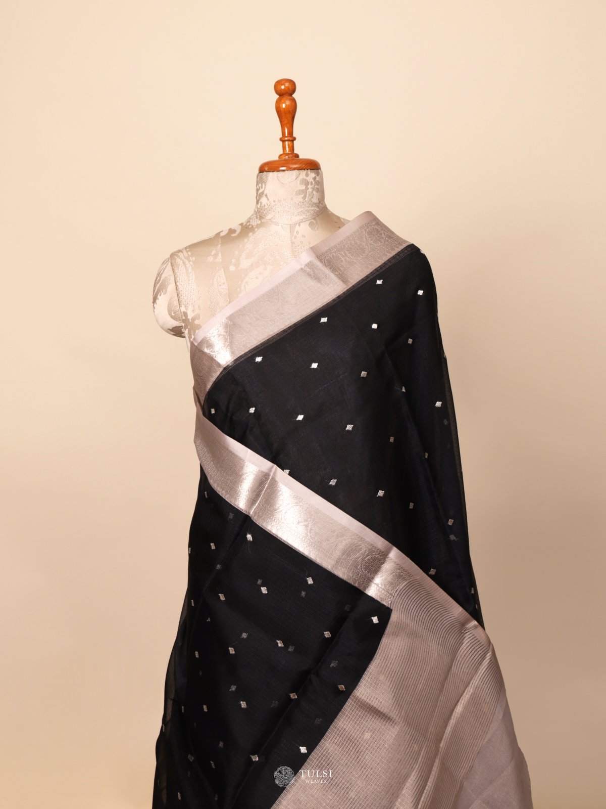 Black Semi Kota Saree