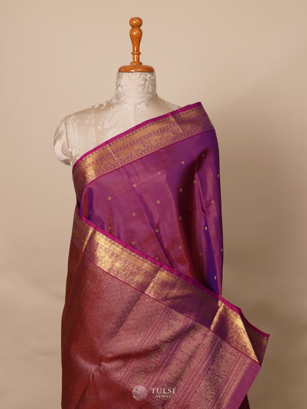 Purple Kanjeevaram Silk Saree