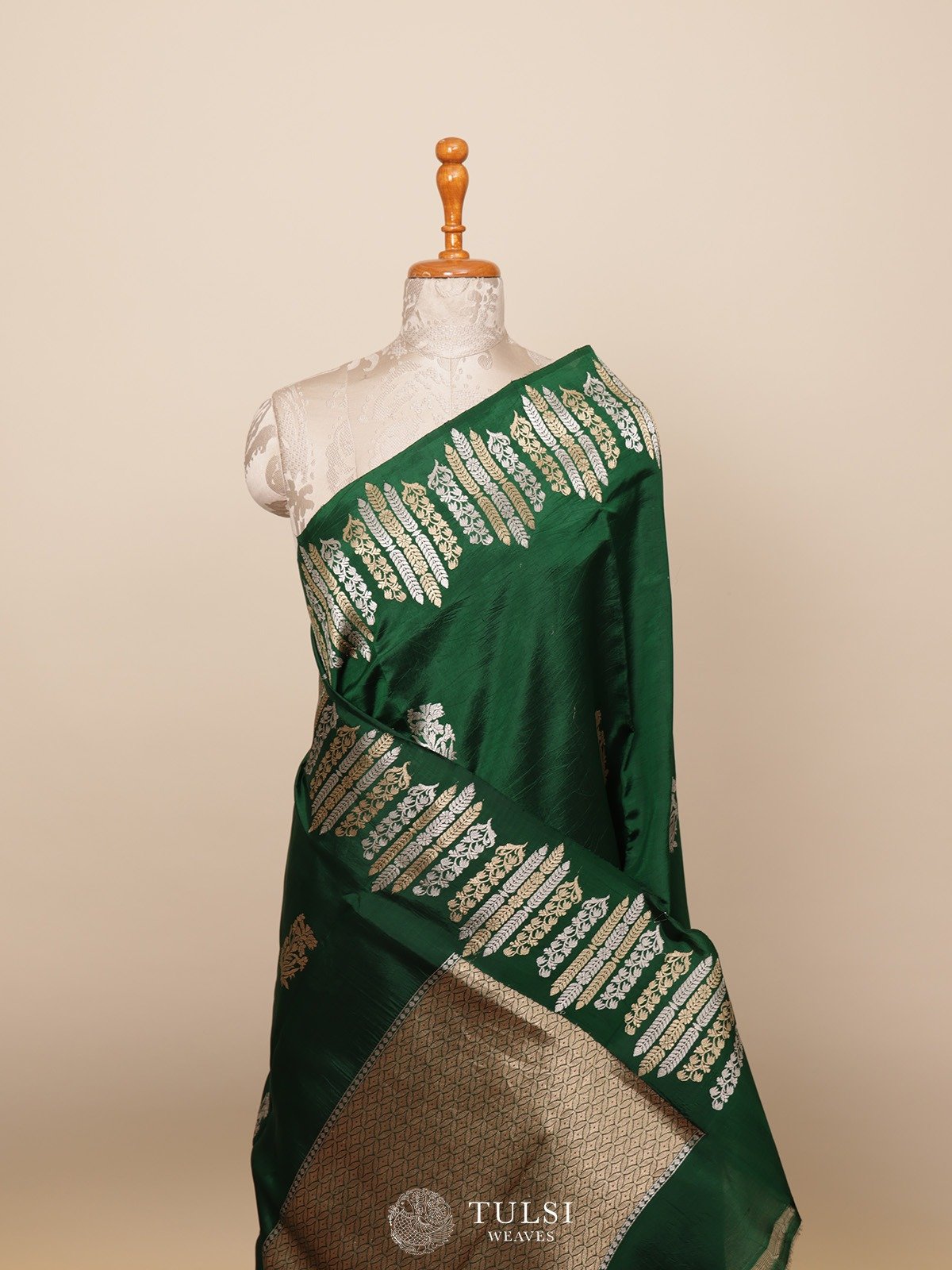 Green Mashru Silk Saree