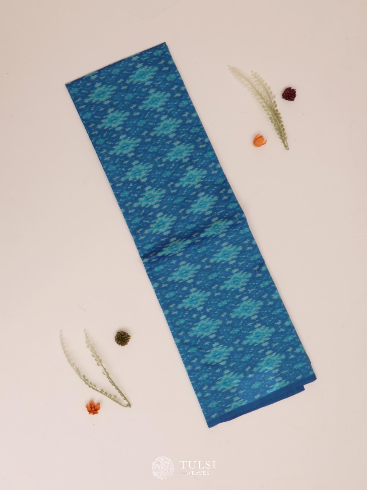 Light Blue Ikat Silk Blouse