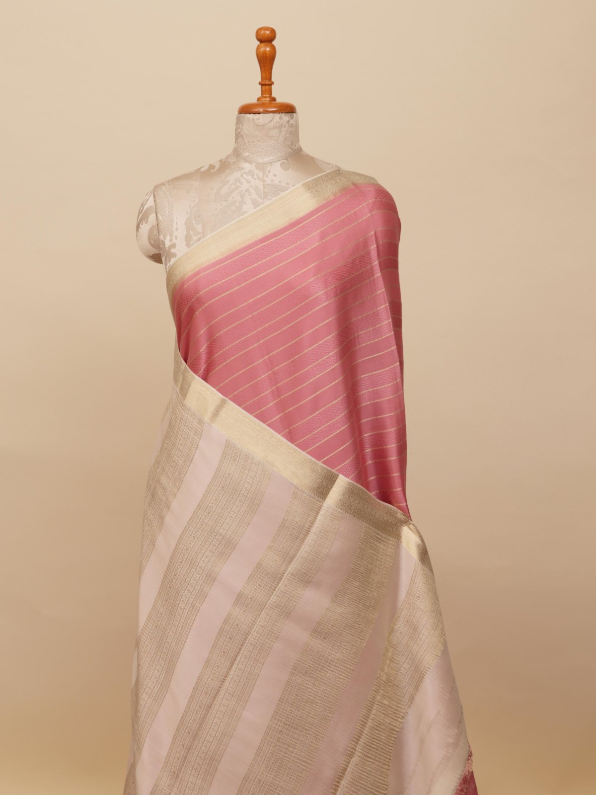 Light Pink Mysore Silk Saree