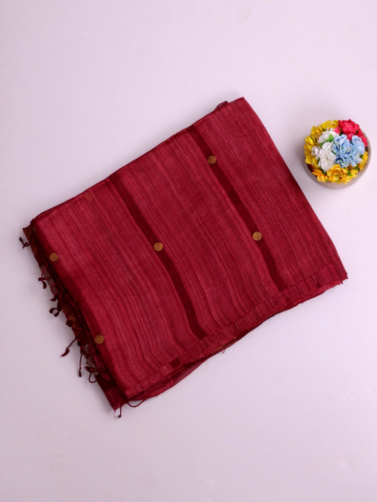 Araku Kora Jute Saree