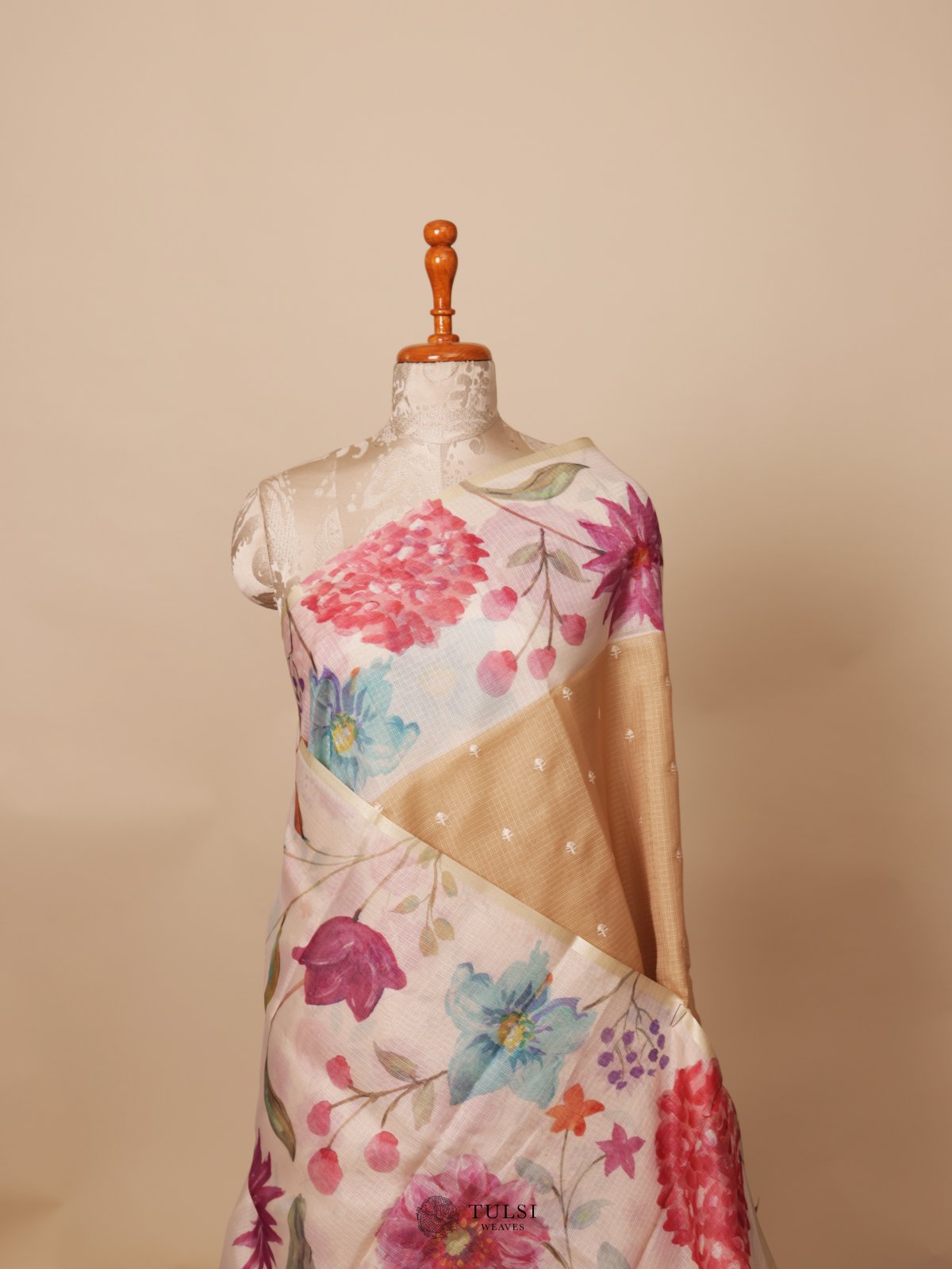 Sandal Semi Kota Saree