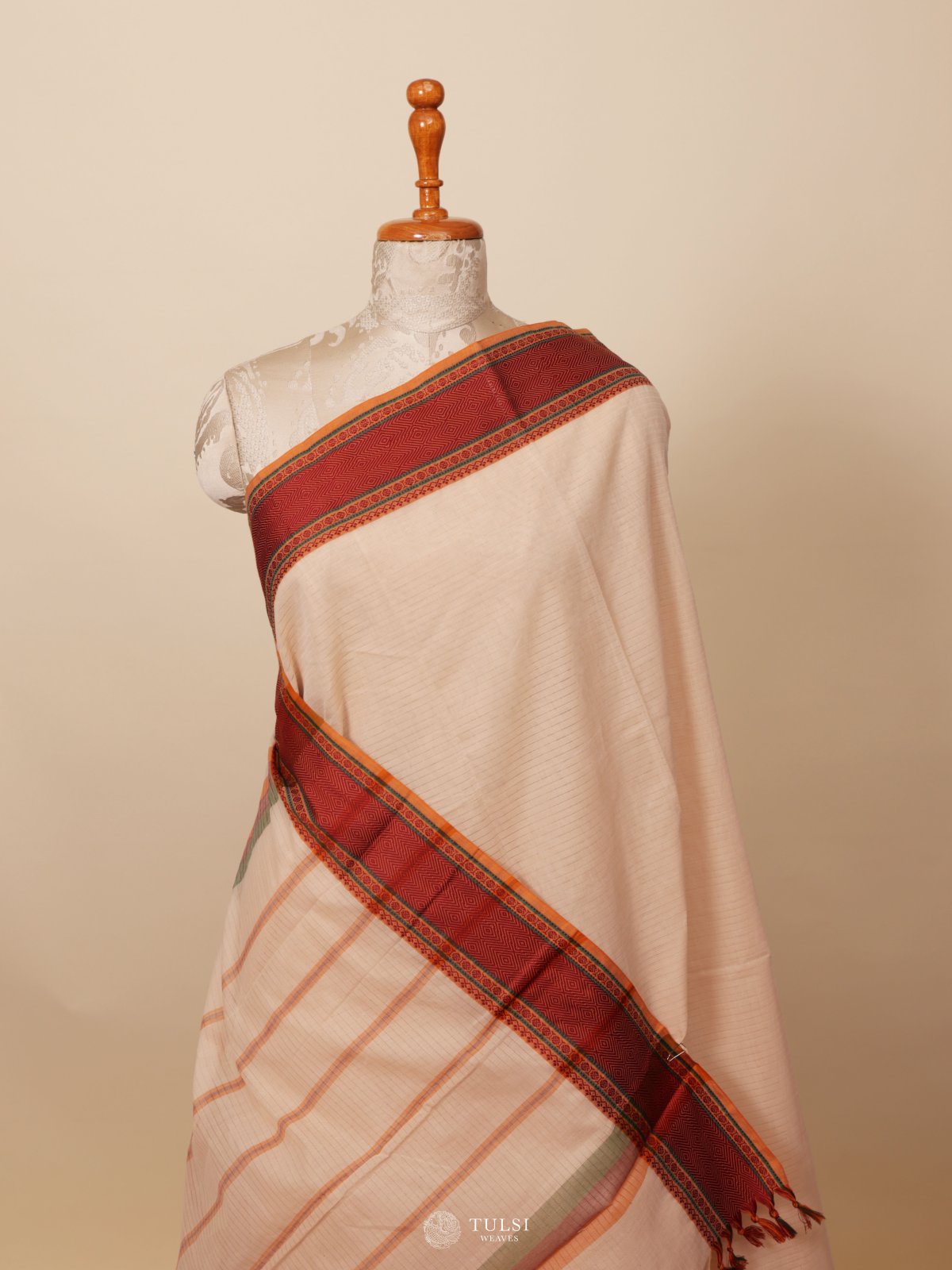 Off White Kanchi Cotton Saree
