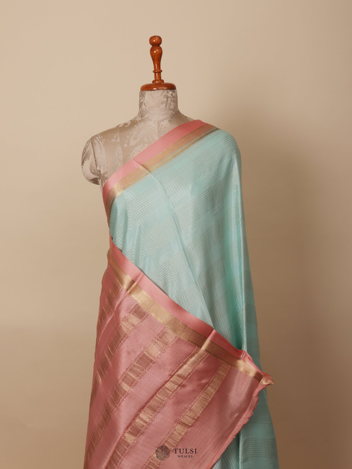 Light Blue Mysore Silk Saree