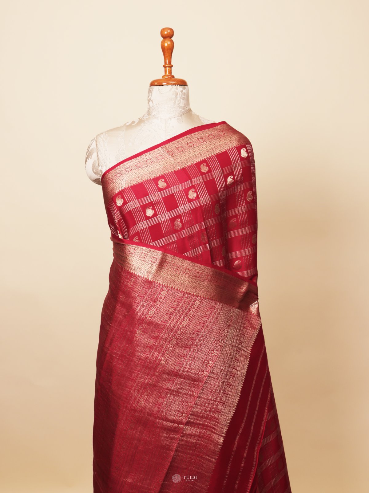 Red Mysore Silk Saree