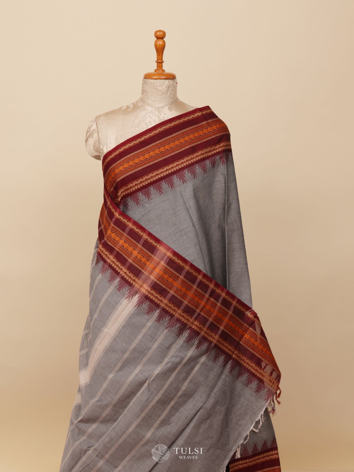 Grey Kanchi Cotton Saree