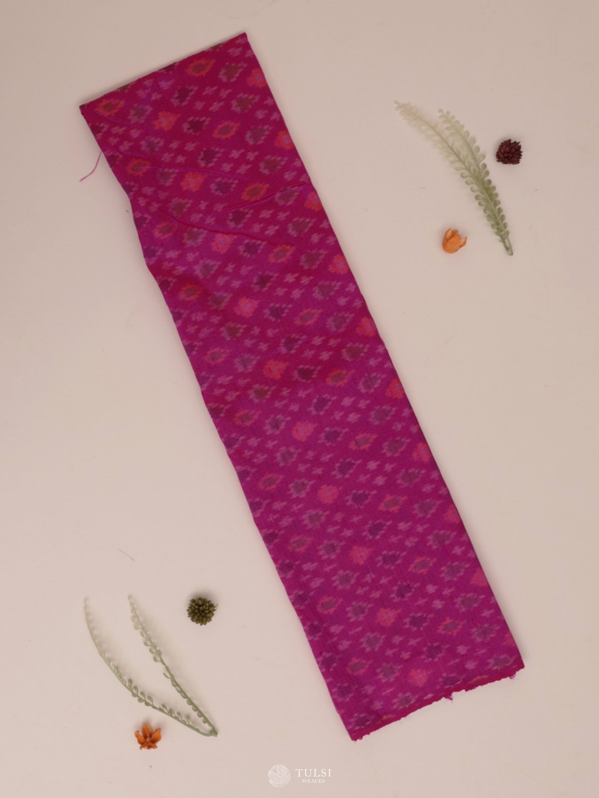 Pink Ikat Raw Silk Blouse