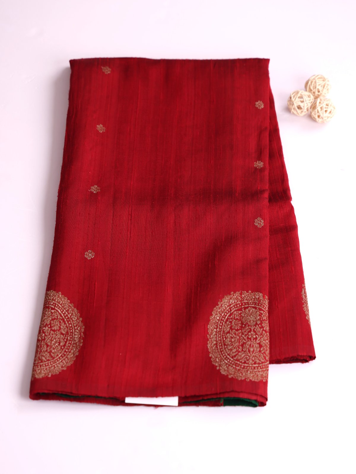 Red Banaras Tussar Silk Saree