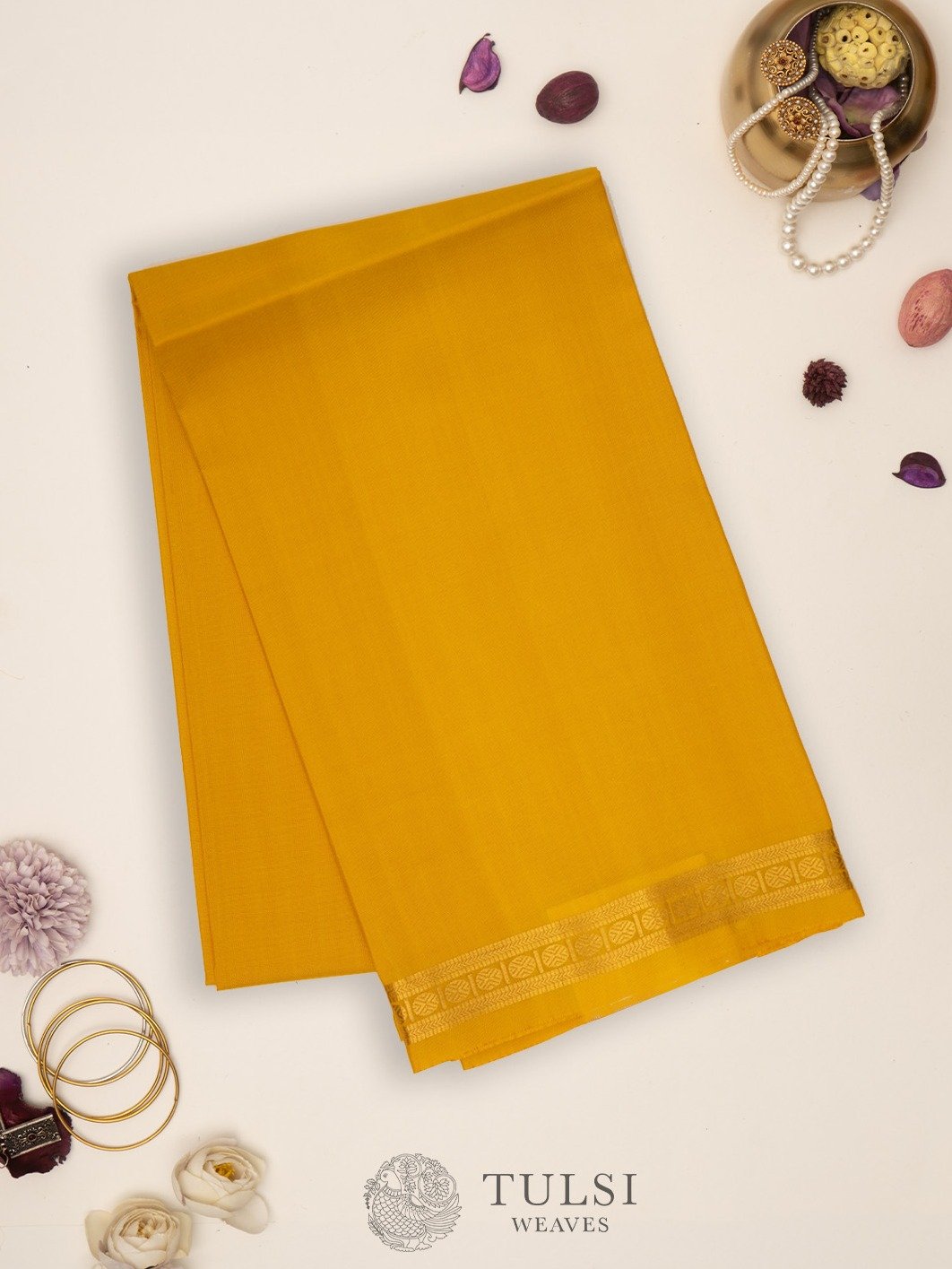 Yellow Kanjeevaram Silk Blouse 