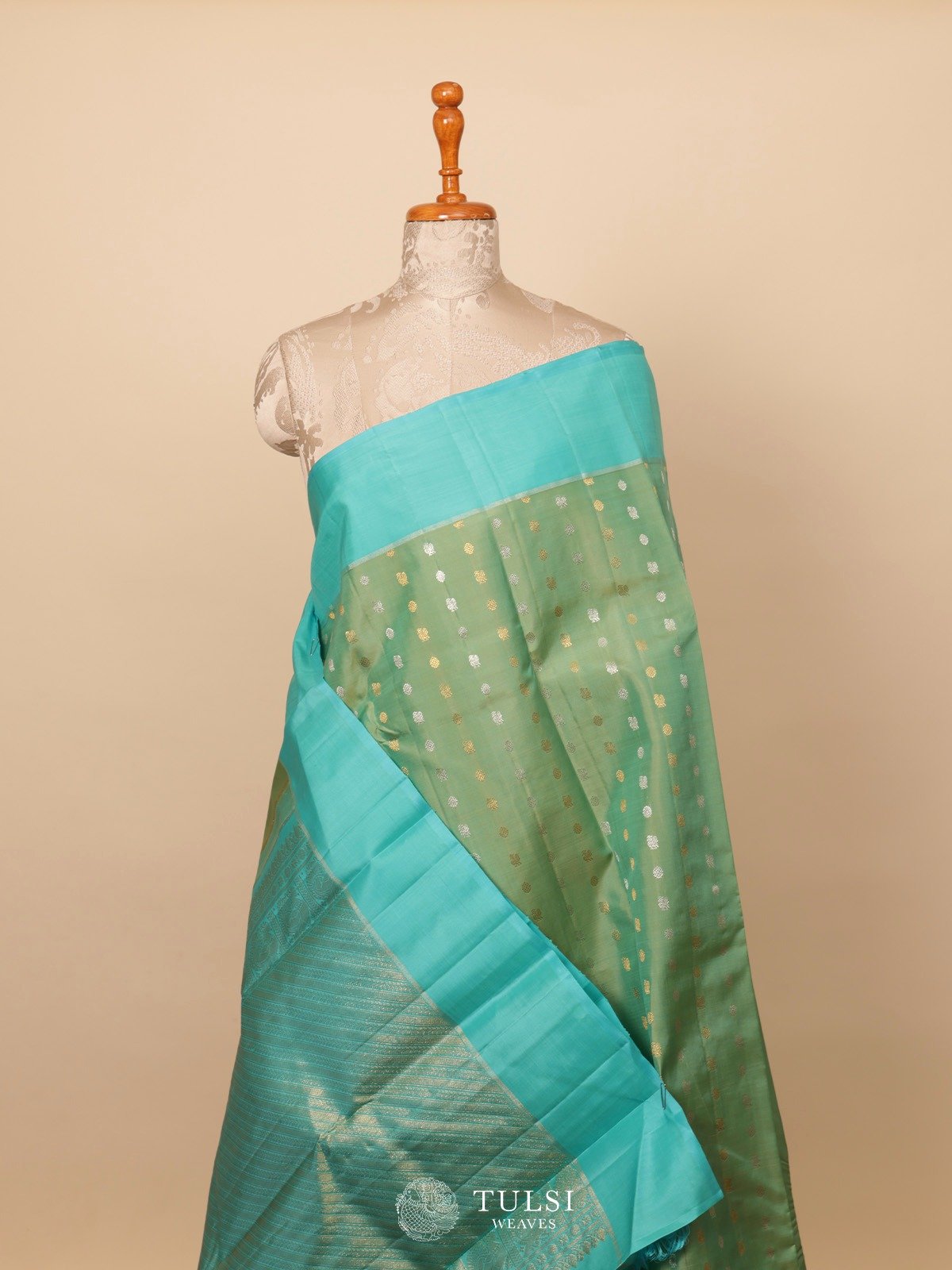 Pastel Green Kanjeevaram Silk Saree