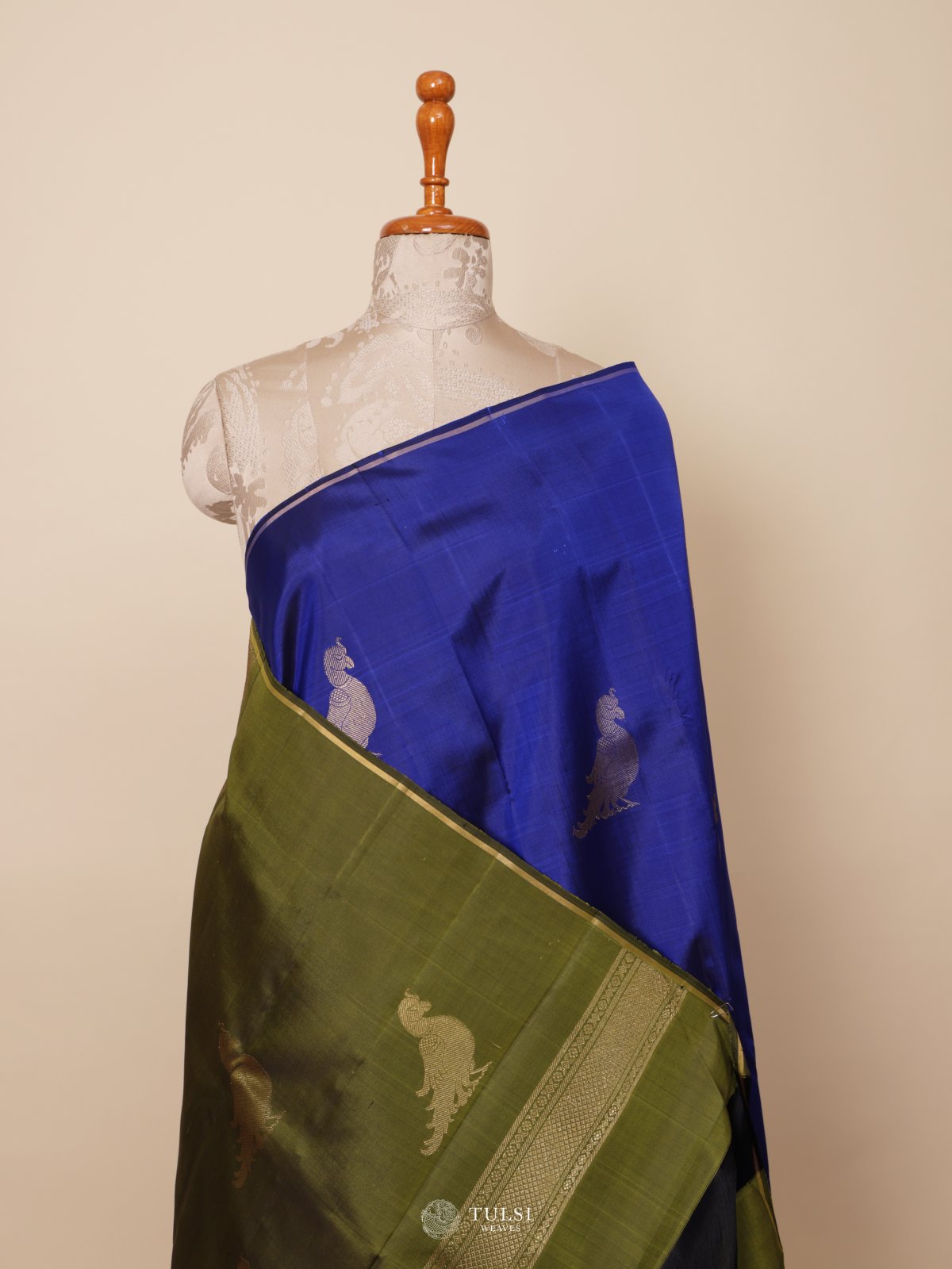 Dark Blue Kanjeevaram Silk Saree