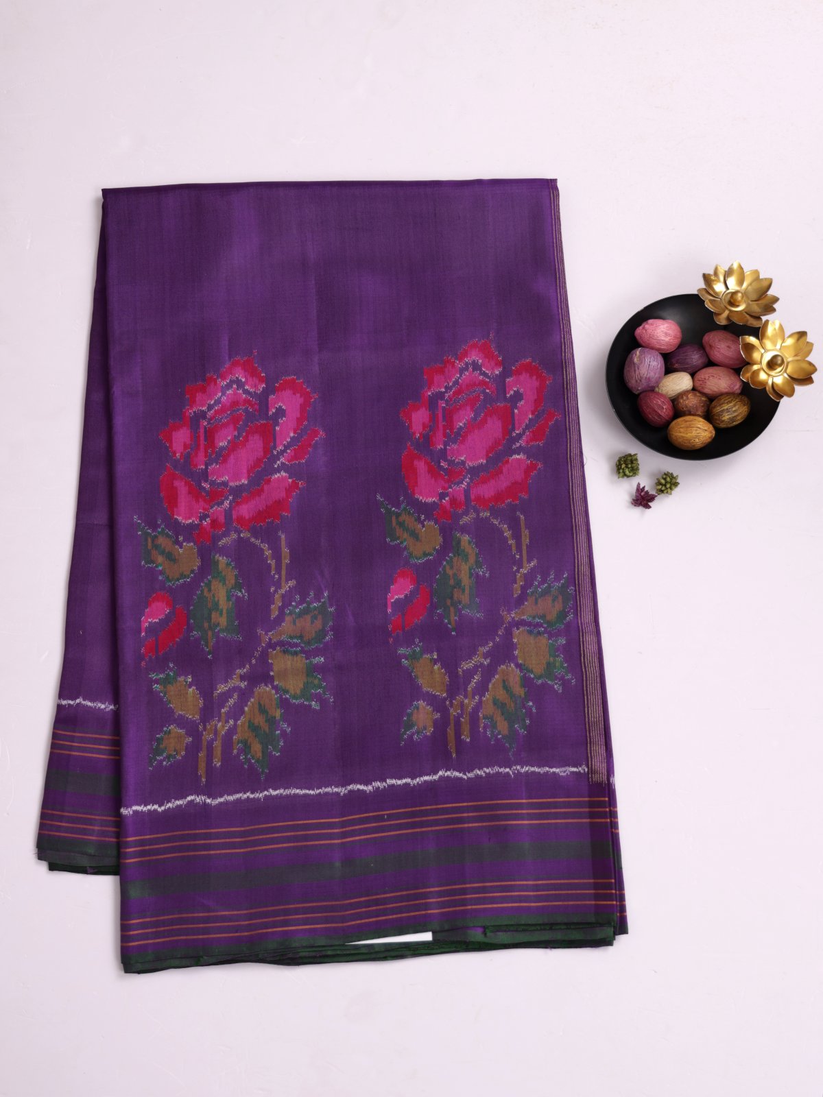 Violet Patola Silk Saree