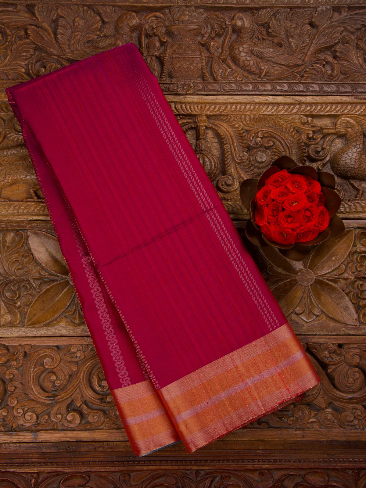 Purplish Red Soft Silk Saree