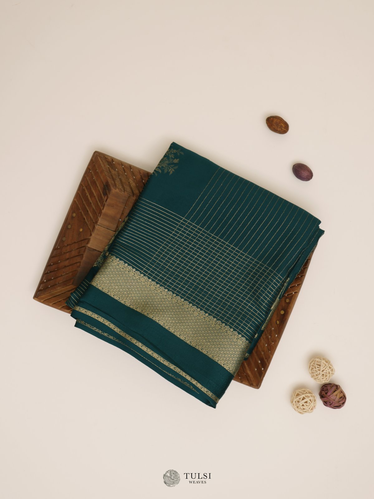 Peacock Green Mysore Silk Saree