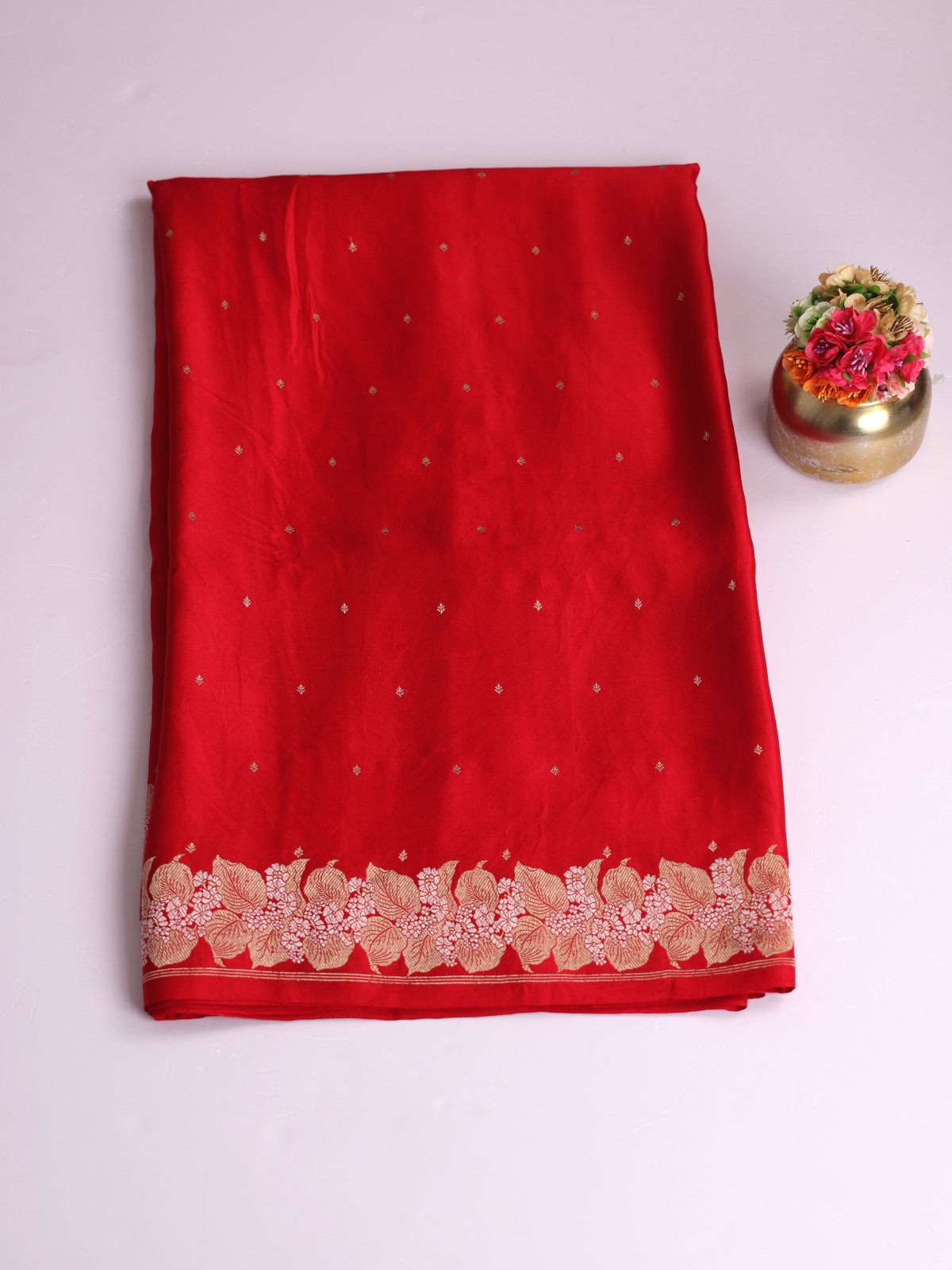 Red Mashru Silk Saree
