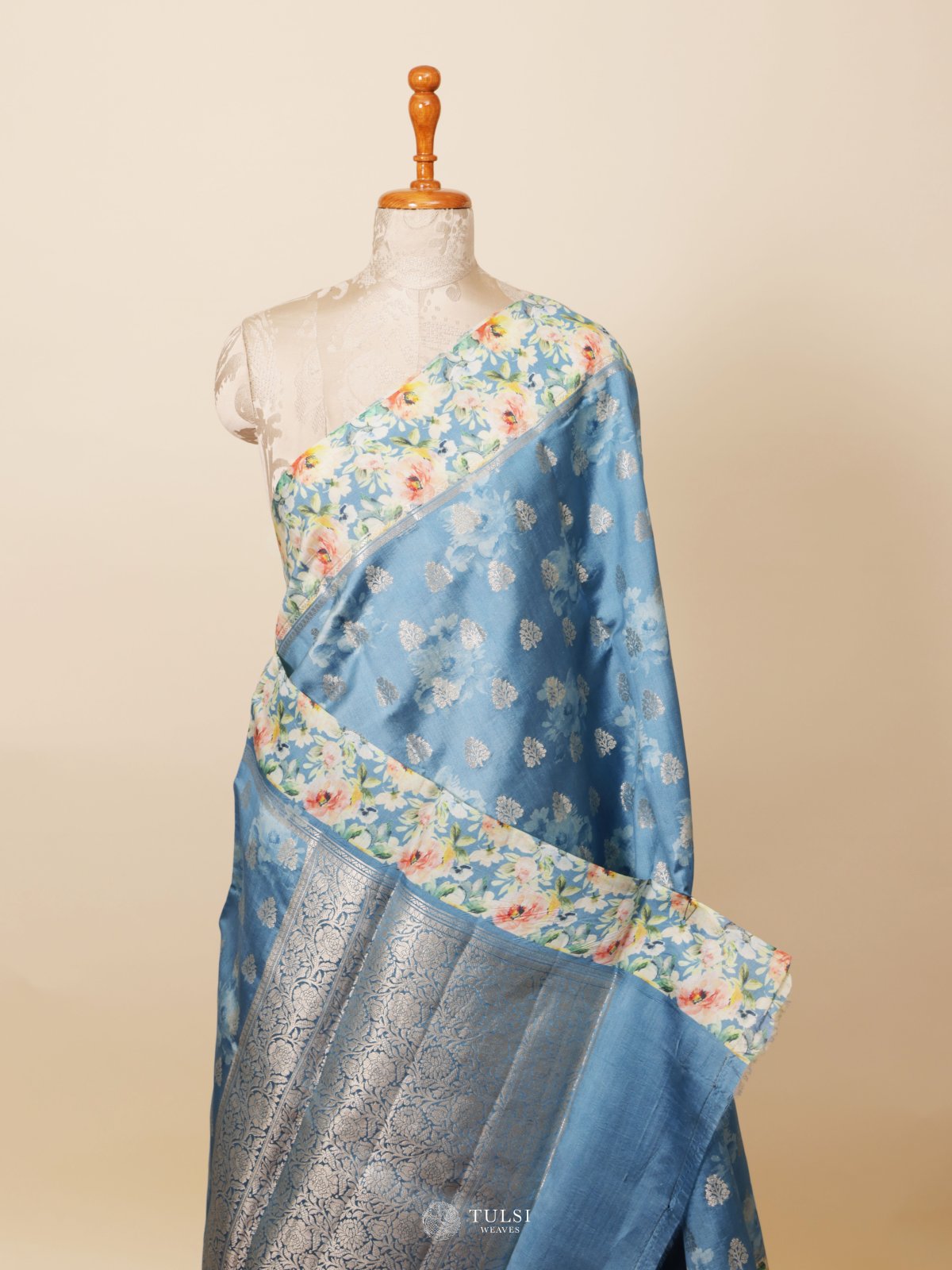 Blue Chaniya Silk Saree