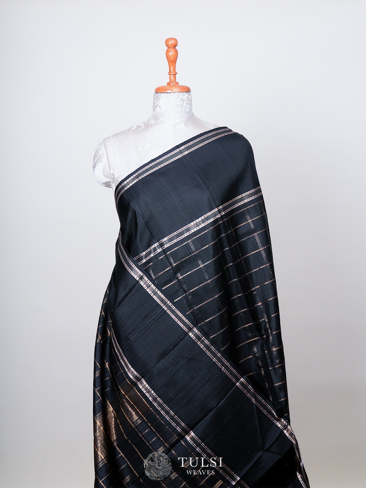 Black Kanjeevaram Silk Saree