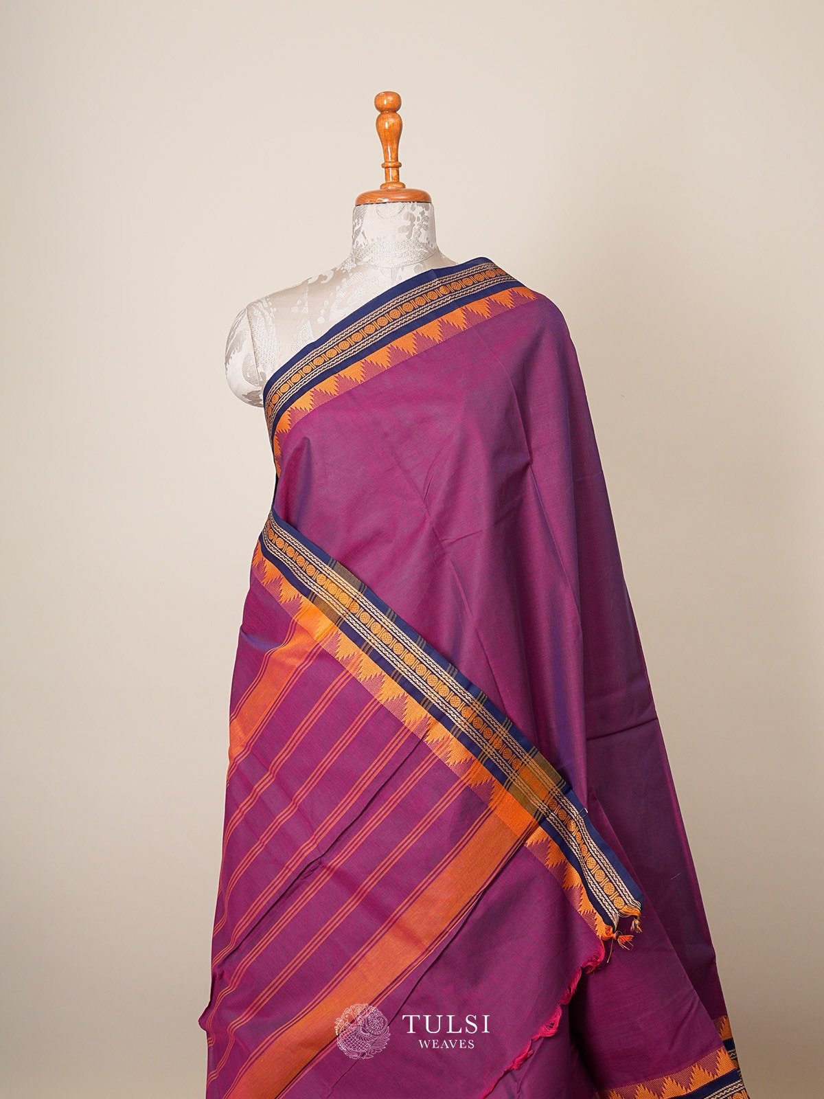 Purple Kanchi Cotton Saree