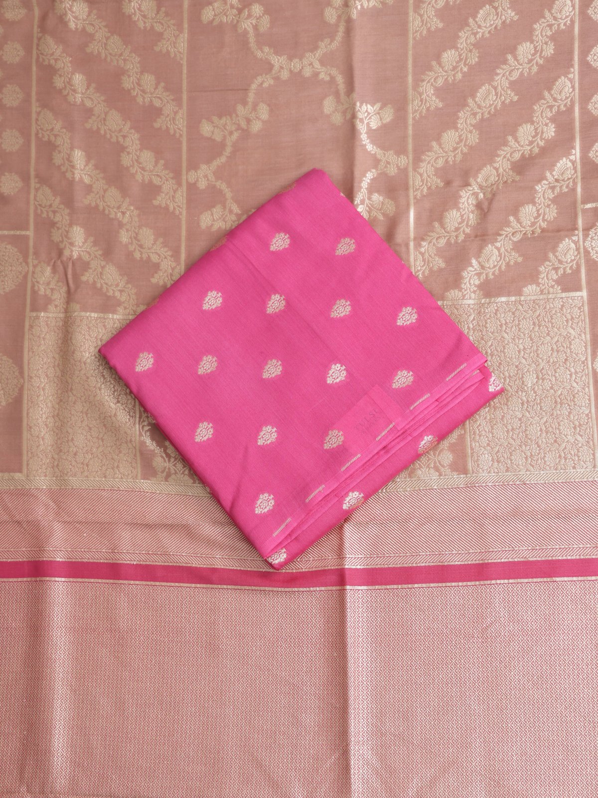 Pink Chanderi Salwar Material